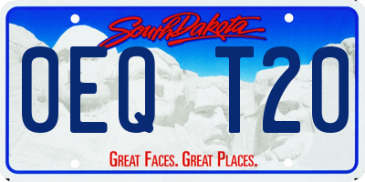 SD license plate 0EQT20