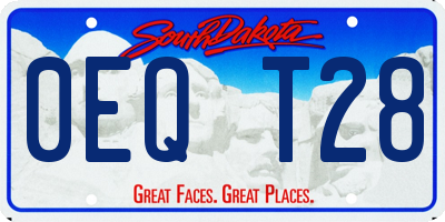 SD license plate 0EQT28