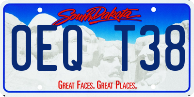 SD license plate 0EQT38