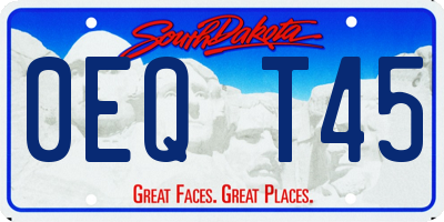 SD license plate 0EQT45