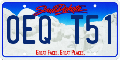 SD license plate 0EQT51