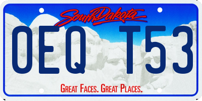 SD license plate 0EQT53