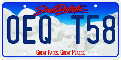 SD license plate 0EQT58