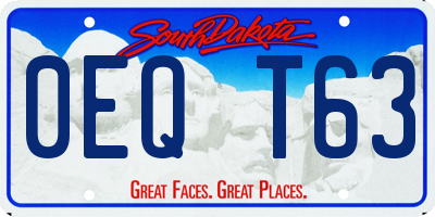 SD license plate 0EQT63