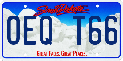 SD license plate 0EQT66