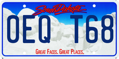 SD license plate 0EQT68