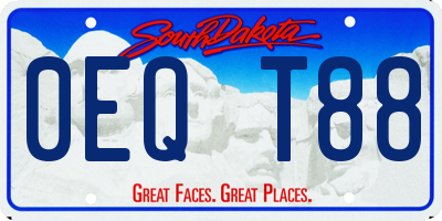 SD license plate 0EQT88