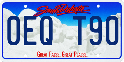 SD license plate 0EQT90