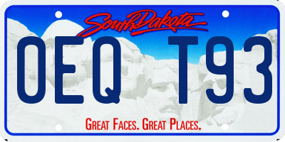 SD license plate 0EQT93