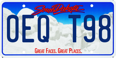 SD license plate 0EQT98