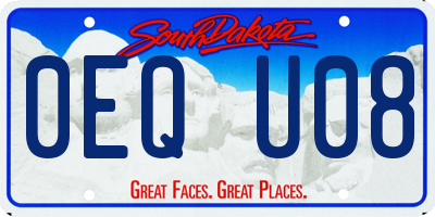 SD license plate 0EQU08