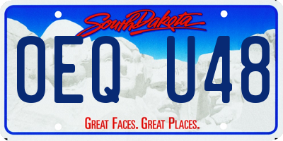 SD license plate 0EQU48