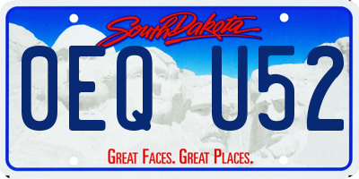 SD license plate 0EQU52