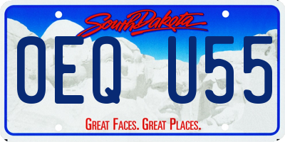 SD license plate 0EQU55
