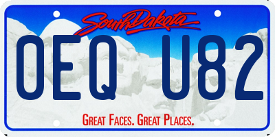SD license plate 0EQU82