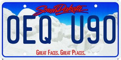 SD license plate 0EQU90