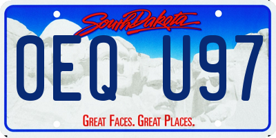 SD license plate 0EQU97