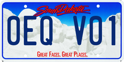 SD license plate 0EQV01