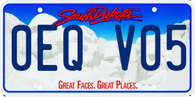 SD license plate 0EQV05