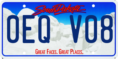 SD license plate 0EQV08