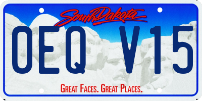 SD license plate 0EQV15