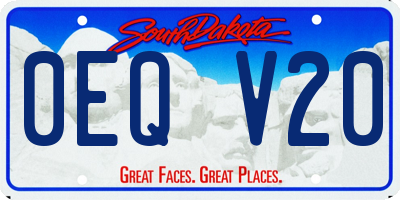SD license plate 0EQV20