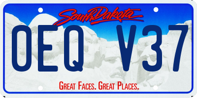 SD license plate 0EQV37