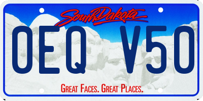 SD license plate 0EQV50