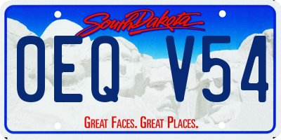 SD license plate 0EQV54