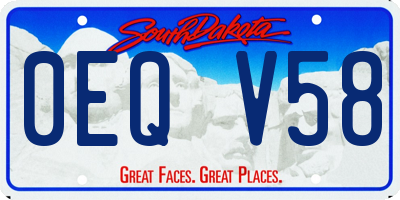 SD license plate 0EQV58