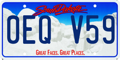 SD license plate 0EQV59