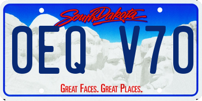 SD license plate 0EQV70