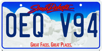 SD license plate 0EQV94