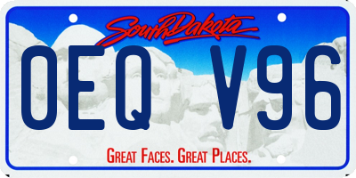 SD license plate 0EQV96