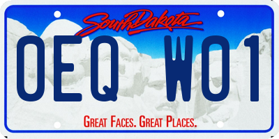 SD license plate 0EQW01