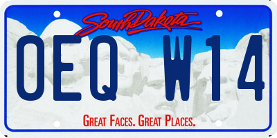 SD license plate 0EQW14