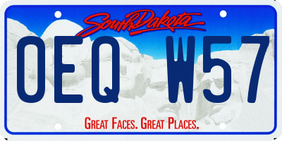 SD license plate 0EQW57