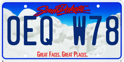 SD license plate 0EQW78