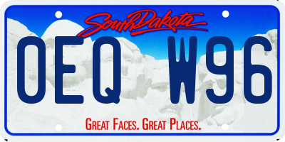 SD license plate 0EQW96