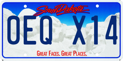 SD license plate 0EQX14