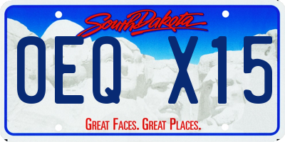 SD license plate 0EQX15