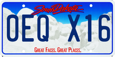 SD license plate 0EQX16