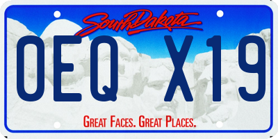 SD license plate 0EQX19