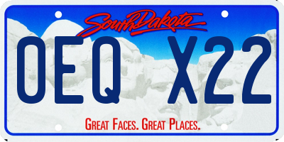SD license plate 0EQX22