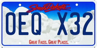 SD license plate 0EQX32