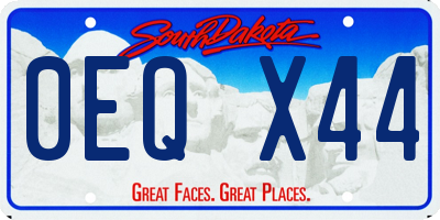 SD license plate 0EQX44
