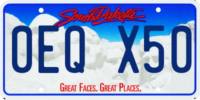 SD license plate 0EQX50