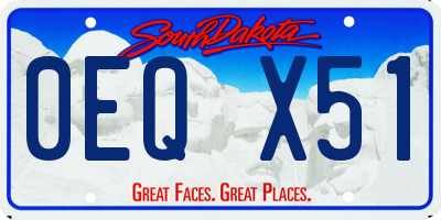 SD license plate 0EQX51