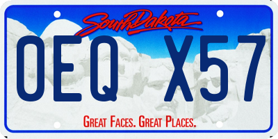 SD license plate 0EQX57