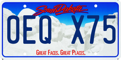 SD license plate 0EQX75